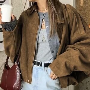 Brown Suede Women's Jacket Small